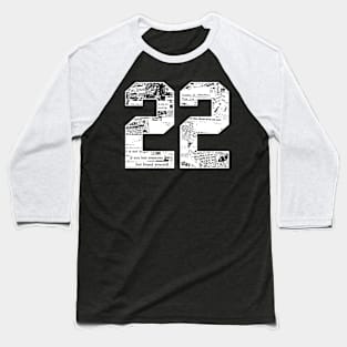 22 numbers Baseball T-Shirt